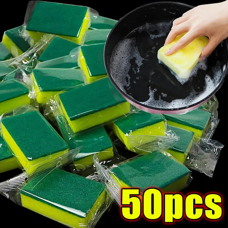 100/1 Uds Esponja Suave para Lavar Platos de Cocina Absorbente Limpia Olla Óxido Estropajo Kits de Eliminación Cepillo de Limpieza Doméstico Esponja