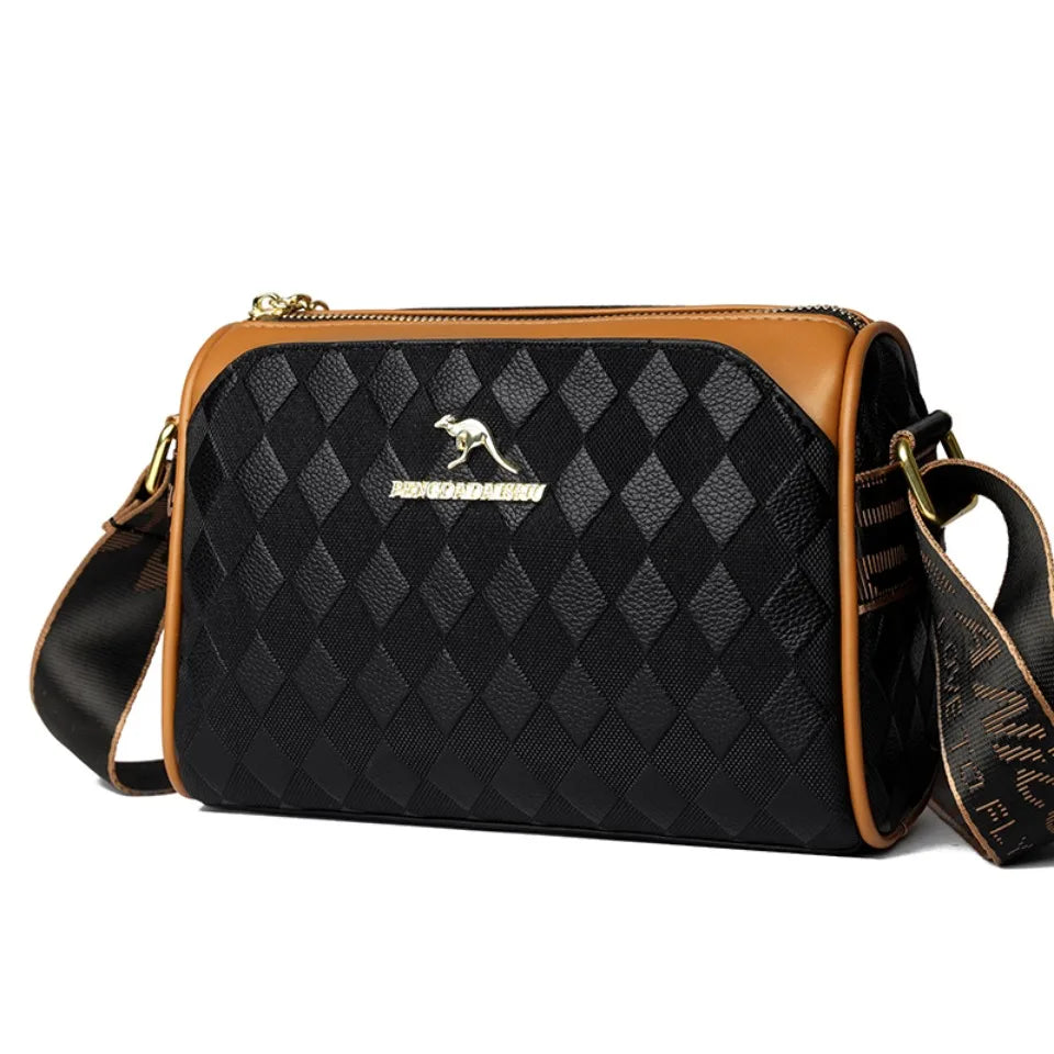 Bolsos de lujo para mujer, bolsos de diseñador, bolsos cruzados para mujer, bandoleras de cuero suave Pu para madre, bolsos de mano de 3 capas