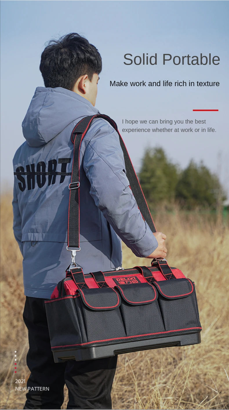 Bolsa de herramientas profesional, organizador de almacenamiento resistente para garaje, mochila de electricista, bolsa de herramientas, bolsas de ferretería