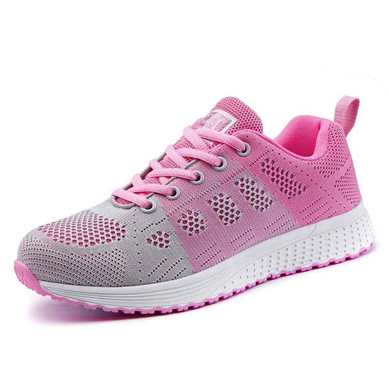 Mote Damesneaker Nettingstoff Netting Pustende Sneakers Dame Fritidssko Snøring Damesneakers Tenis Feminino