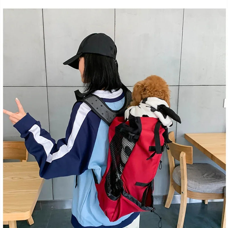 Bolsa transportadora transpirable para perros, mochila portátil para viajes al aire libre, transportadores reflectantes para gatos, accesorios para perros Bulldog Francés