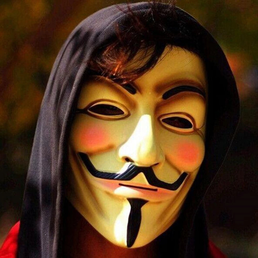 Máscaras de Cosplay de Halloween Máscara de Anónimo de V de Vendetta para Adultos y Niños, Máscara Temática de Película, Regalo de Fiesta, Accesorio de Disfraz de Cosplay