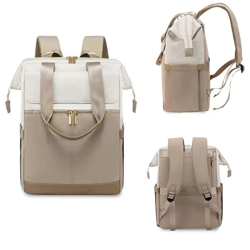 Laptop bag, travel and leisure mommy bag, diaper bag, men's and women's fashionable backpack