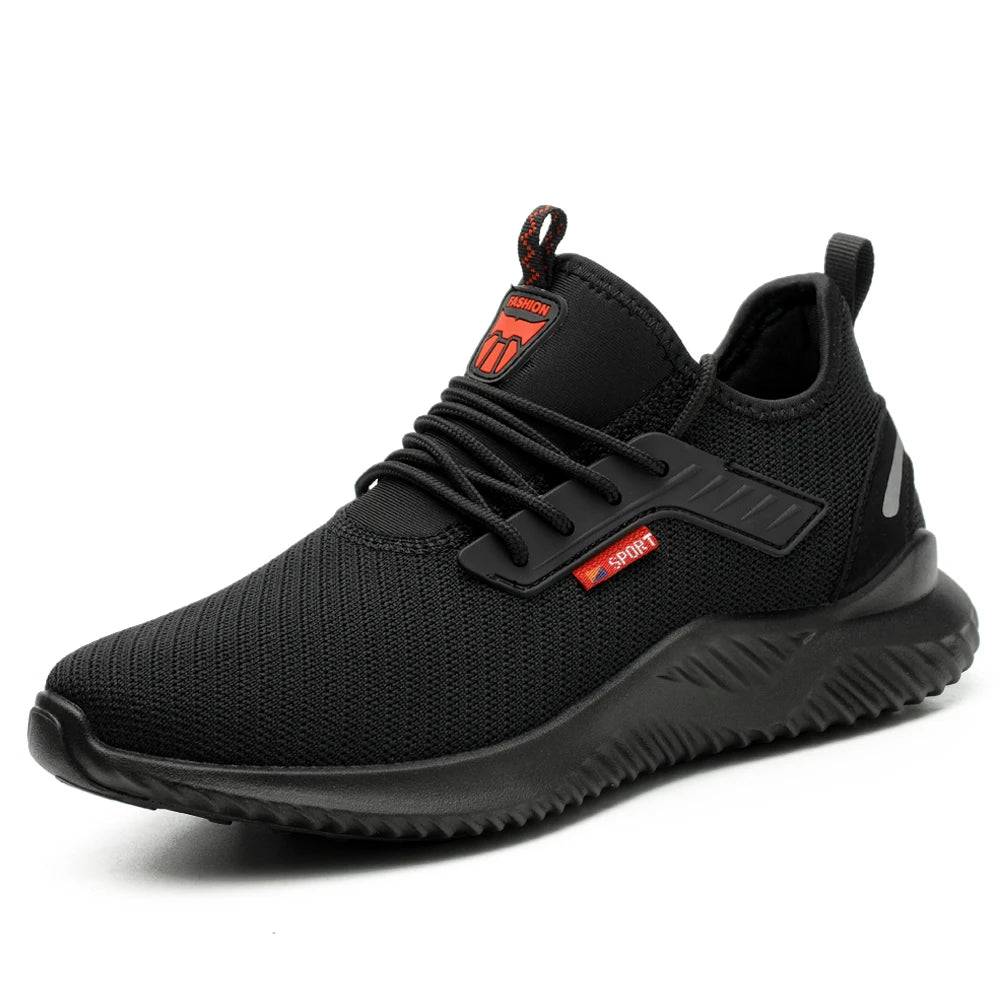 Zapatillas de trabajo con puntera de acero para hombre, zapatos de seguridad a prueba de perforaciones, botas de trabajo, calzado de seguridad indestructible de moda