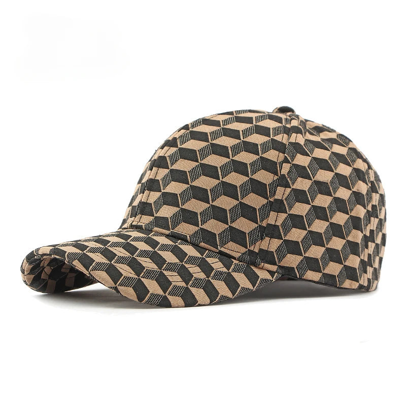 3D Checkered Sun Baseball Cap