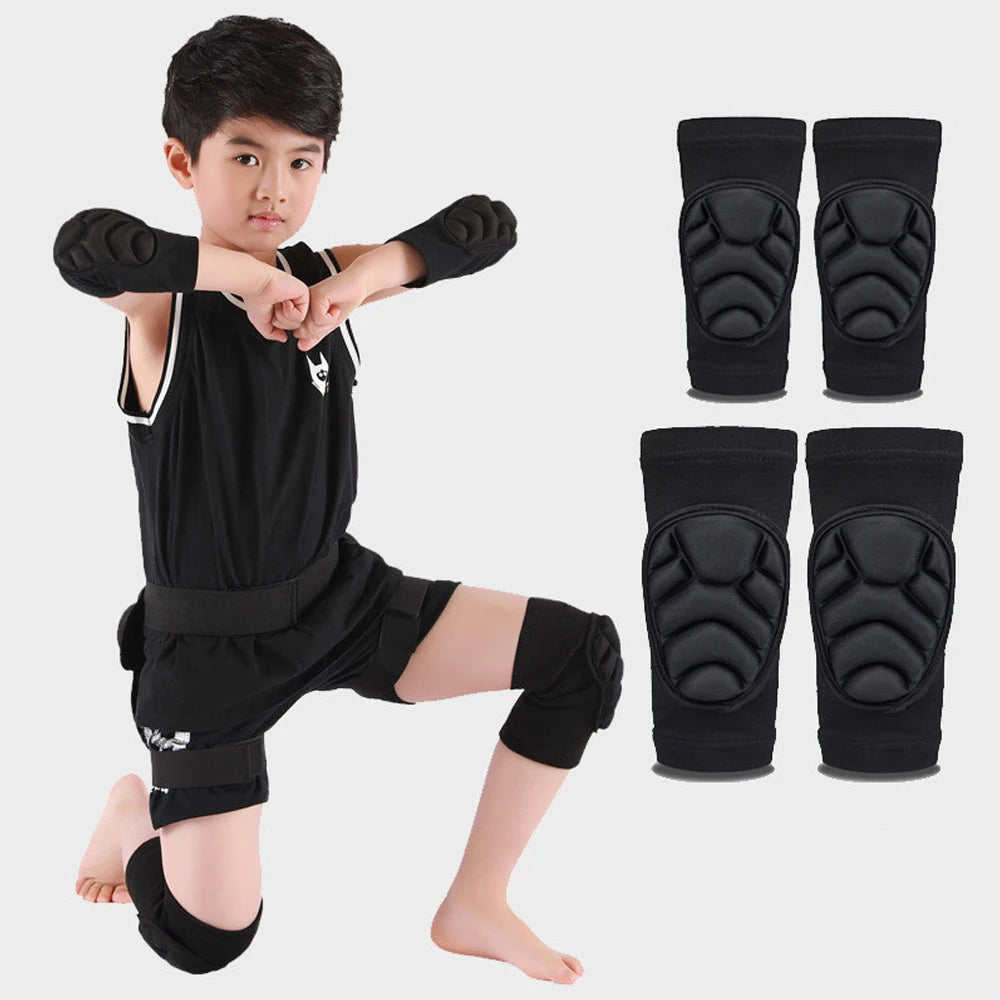 1 par de rodilleras y coderas para niños pequeños, equipo de protección suave, rodilleras protectoras deportivas para patinaje, fútbol, voleibol, ciclismo