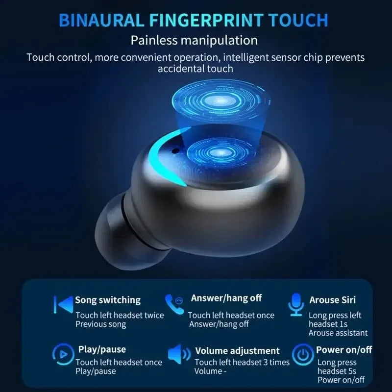 Auriculares inalámbricos Bluetooth F9 – Resistentes al agua, potentes y de larga duración