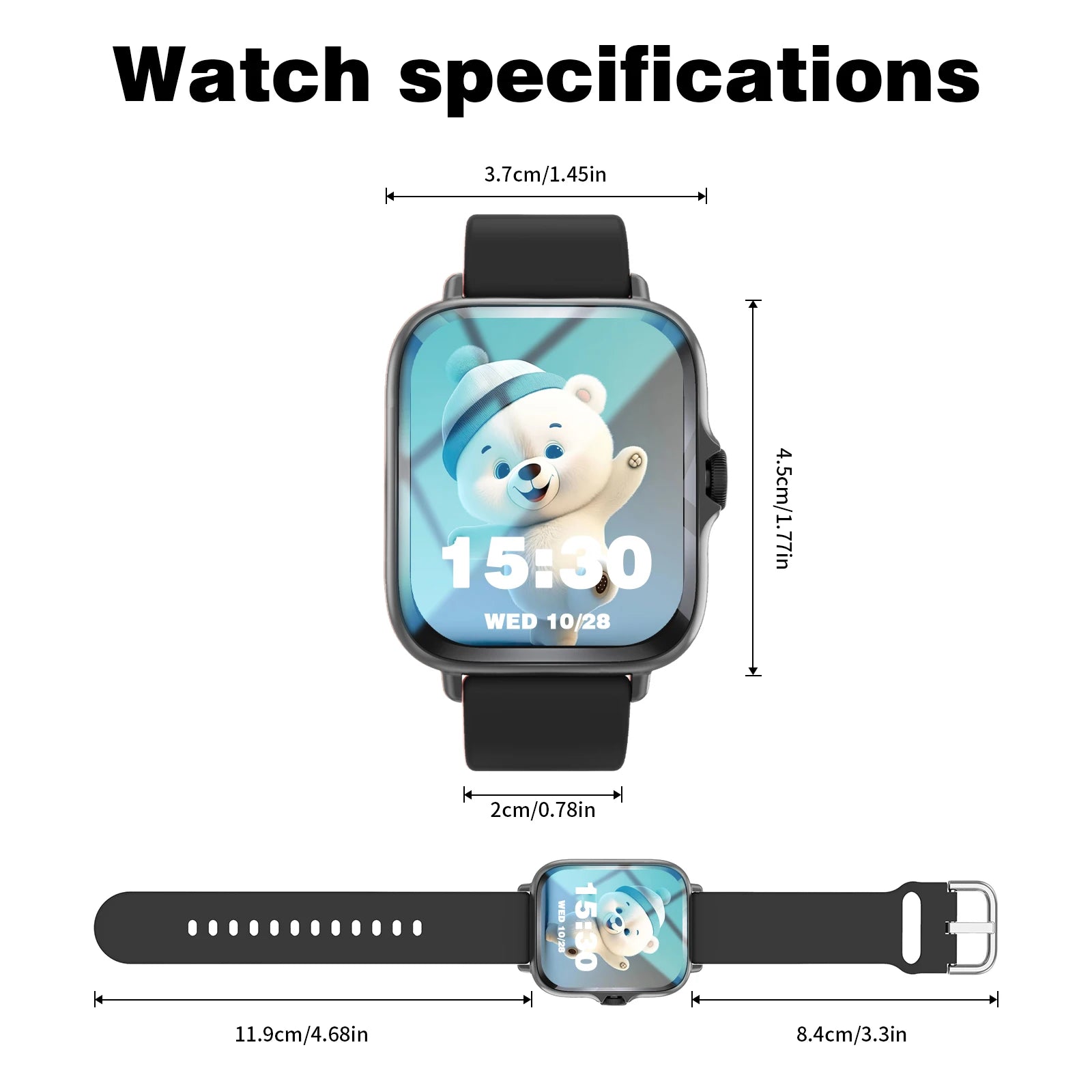 El smartwatch tiene función de llamada, notificación de mensajes, diseño ultrafino, es compatible con Android y iPhone, regalo neutro, múltiples