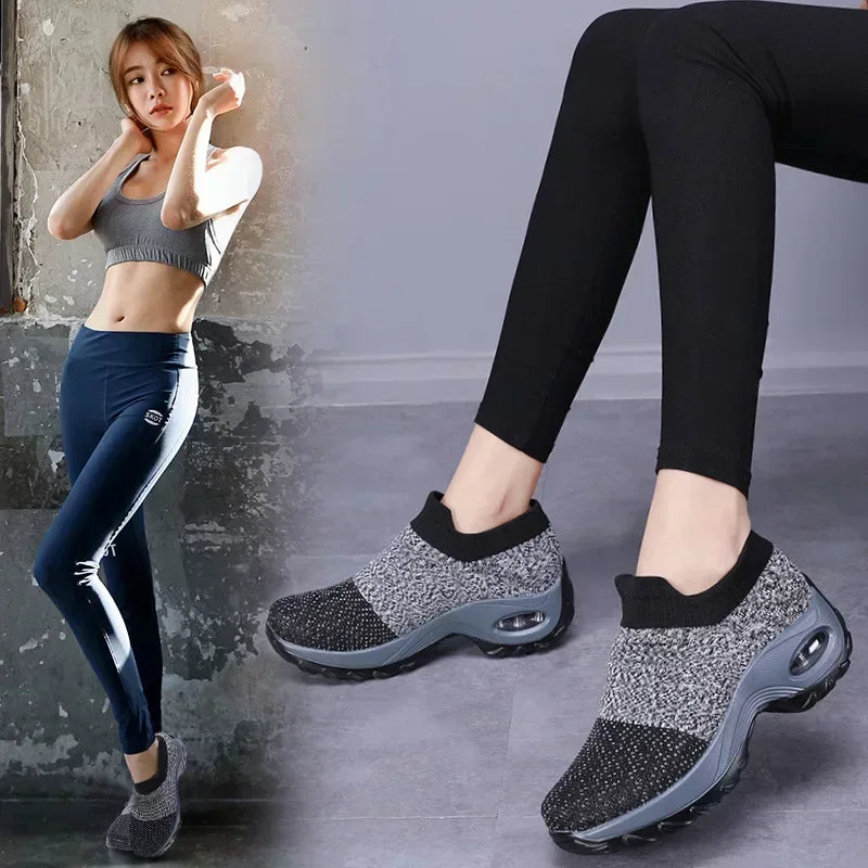 Zapatillas deportivas para mujer, versátiles, ortopédicas, con plataforma, zapatos informales para mujer, antideslizantes y resistentes al desgaste, tenis para mujer