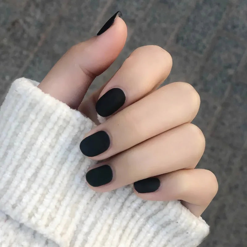 24 Uds uñas postizas de degradado blanco, cortas, cuadradas, bailarina, sencillas, de presión, usables, de color nude, puntas de manicura de cubierta completa