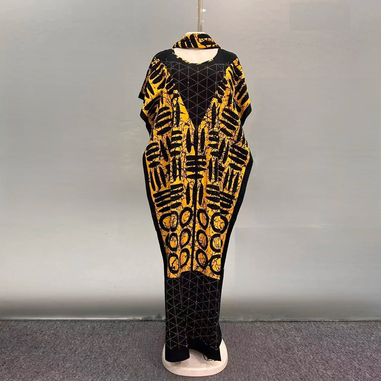 Nuevo Vestido de Algodón Suelto Casual de Verano Transpirable con Estampado Africano de Oriente Medio para Mujer