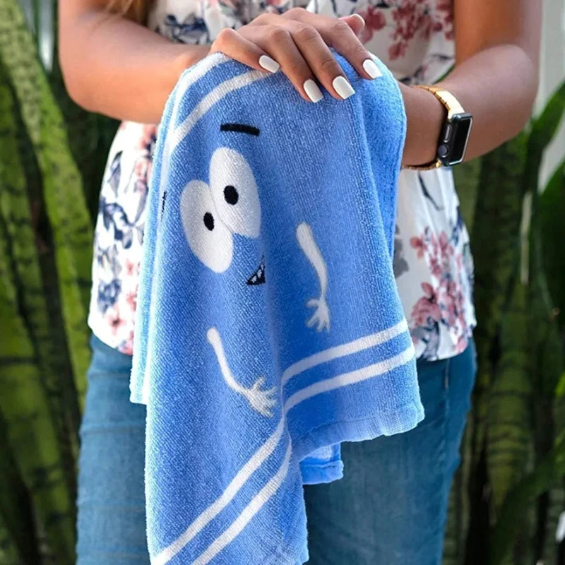 Toalla de mano de dibujos animados de Towelie de secado rápido, paño de cocina de poliéster tejido, toalla oblonga supersuave con temática de fantasía para cocina y baño