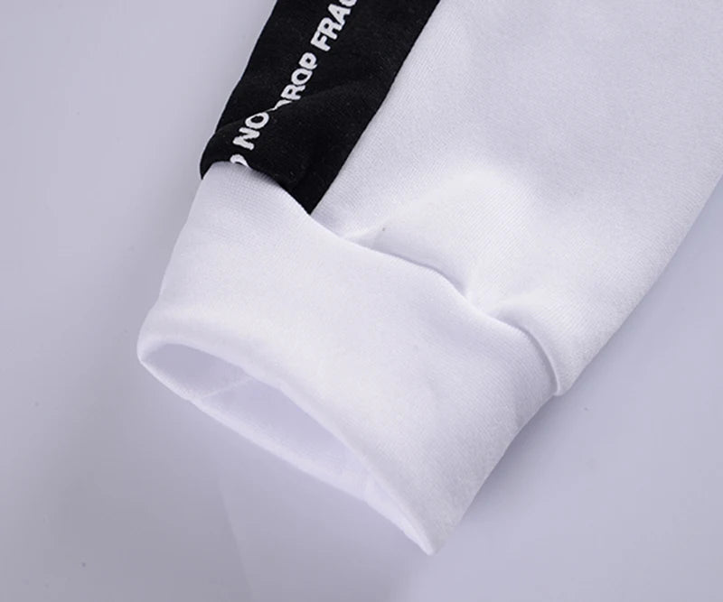 Chándal de hombre casual de lujo con sudadera con capucha de alta calidad, clásico, blanco y negro, traje de simplicidad o top o pantalones para correr