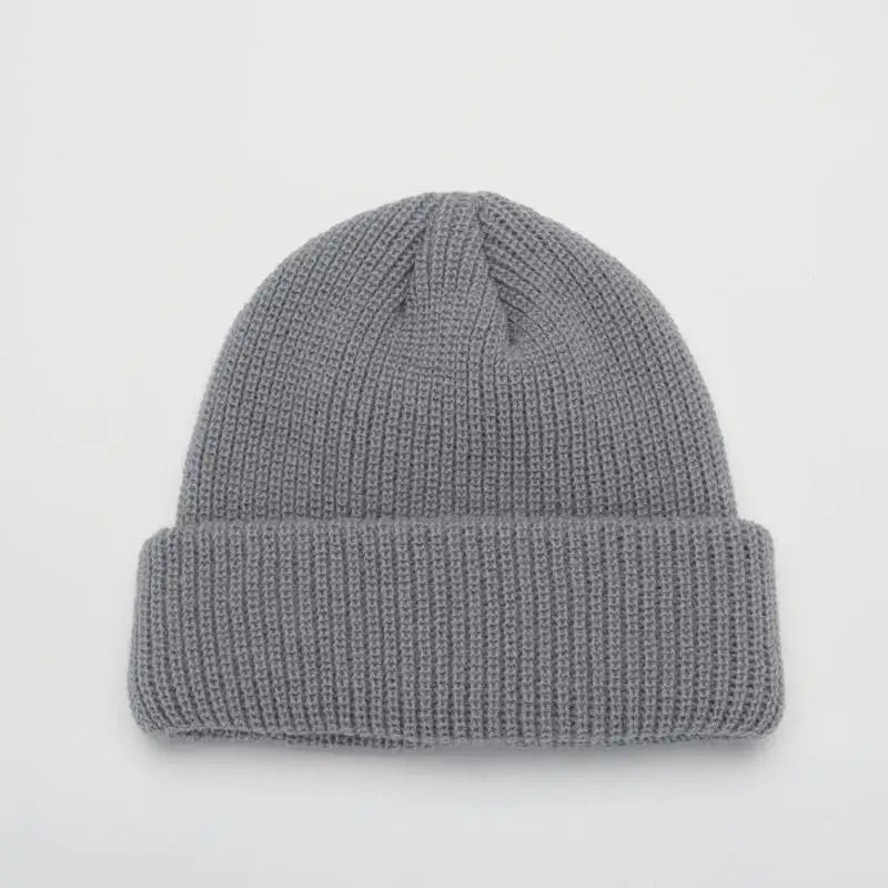 Gorros de invierno cálidos, casuales, de punto corto, estilo Hip Hop, gorro de calavera de punto elástico unisex para adultos, hombres y mujeres