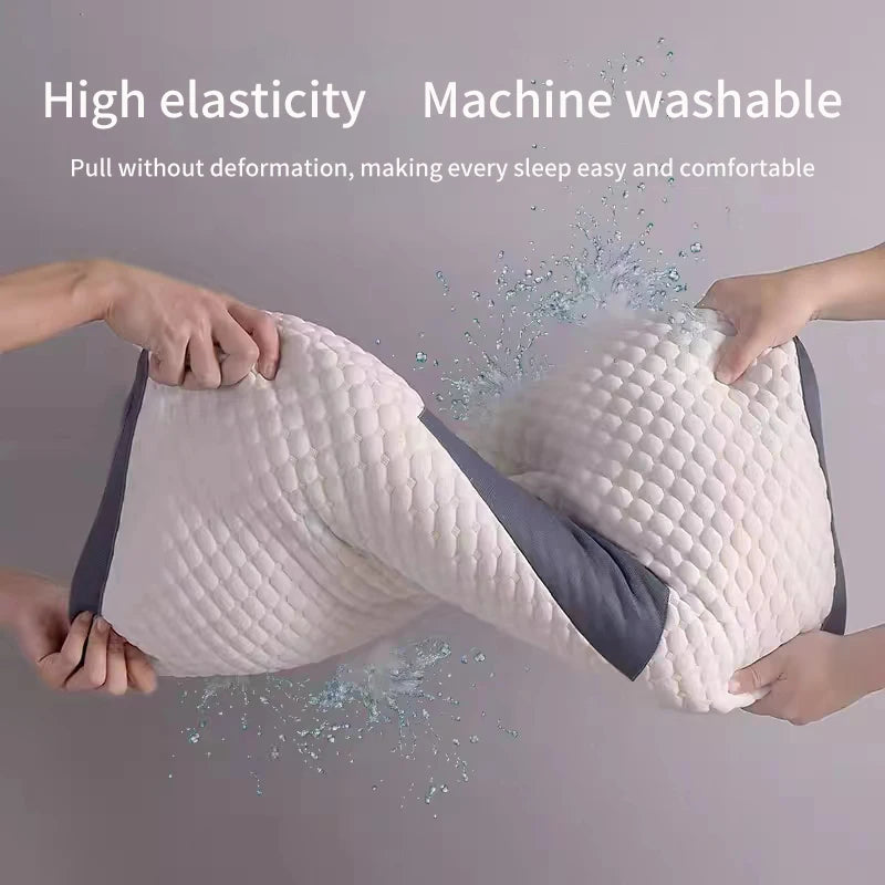 Almohada cervical para el cuello que ayuda a dormir y protege el cuello, almohada de masaje SPA ortopédica para el hogar de fibra de soja para dormir, novedad.