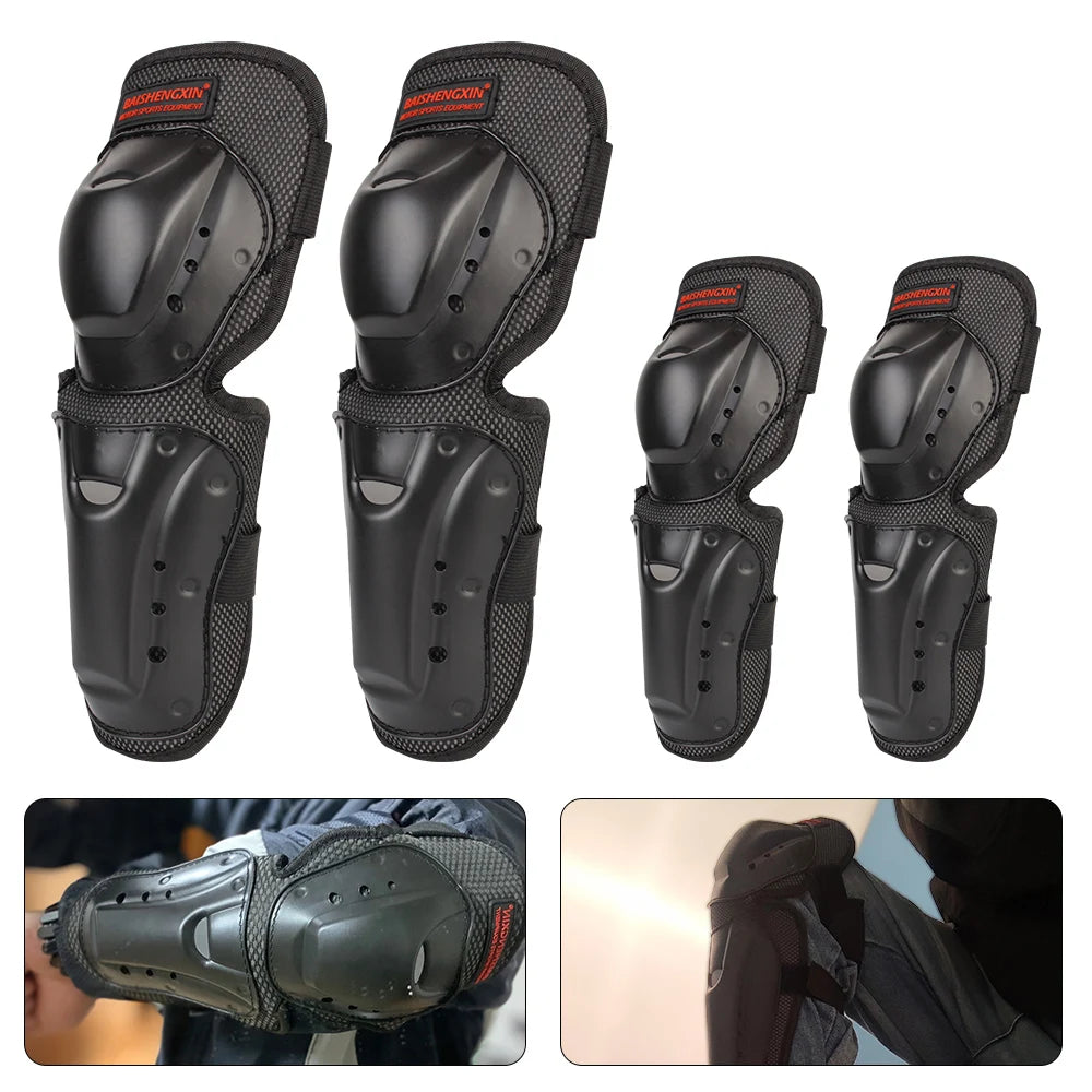 Protectores de patinaje de motocross, 4 unidades/juego, rodilleras y coderas, equipo de protección para motocicletas