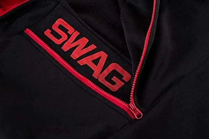 Sudadera con capucha de manga larga para hombre, sudadera con cremallera y capucha, cuello alto, top, chaqueta, abrigo, suéter negro