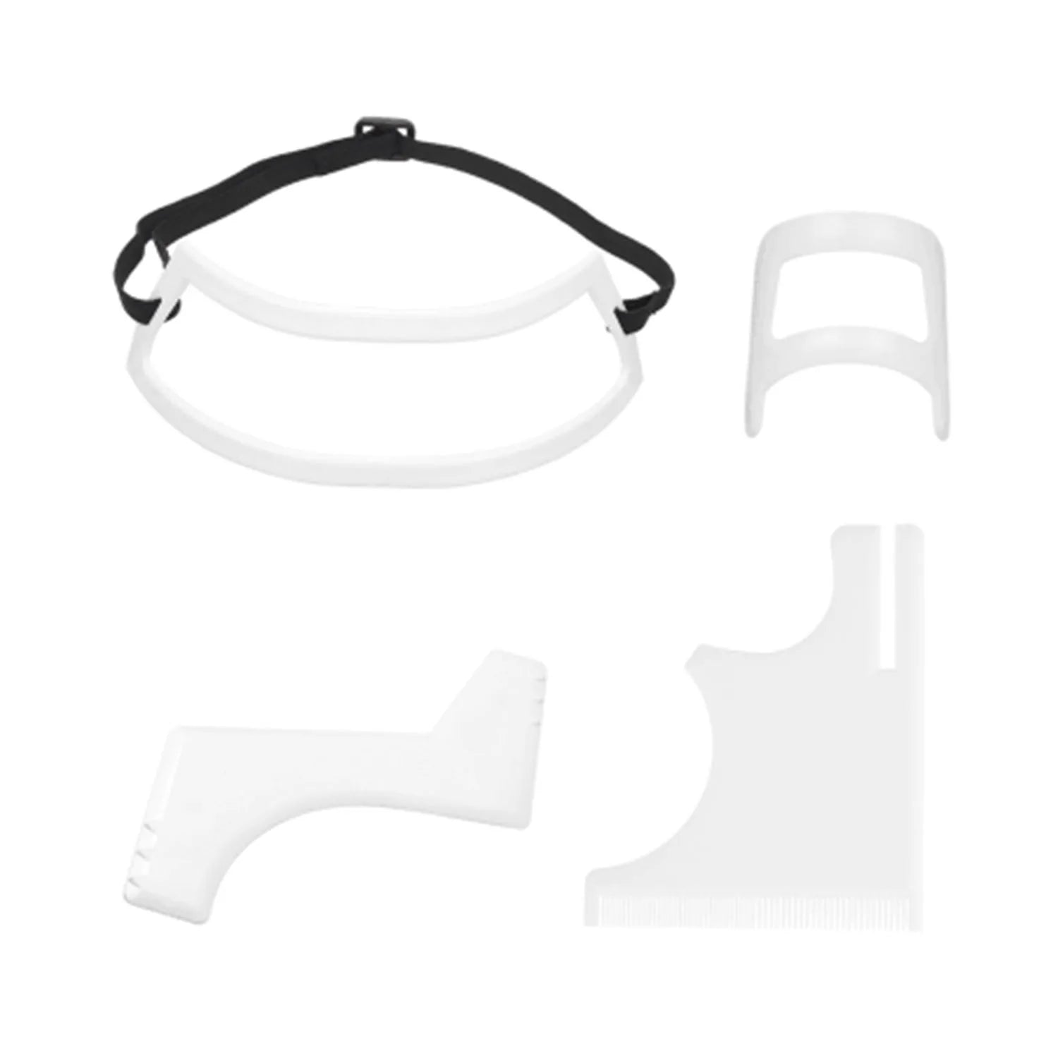 Kit de corte de pelo, barba, perilla, plantilla para afeitar el escote, herramienta para dar forma a la línea del cabello, kit de peluquería, suministros de barbería