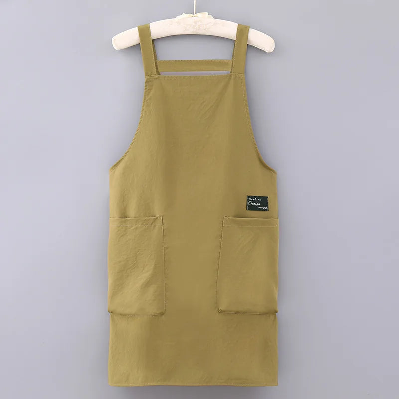 Delantal japonés impermeable y transpirable para estilistas, delantales de cocina unisex para el hogar, ropa de trabajo para barberos, cafeterías y actividades al aire libre