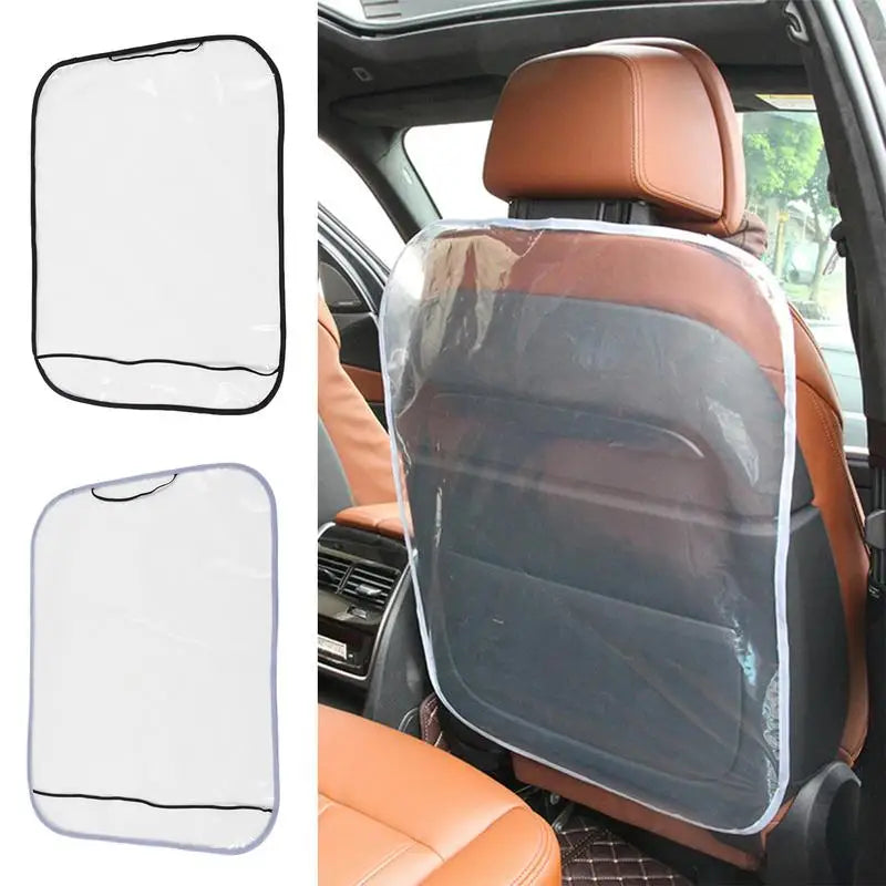 Car Seat Backrest Protector Kick Mats Back Seat Protectors For Vehicles PE Film Kick Mat Seat Protector Protect From Dirt Mud