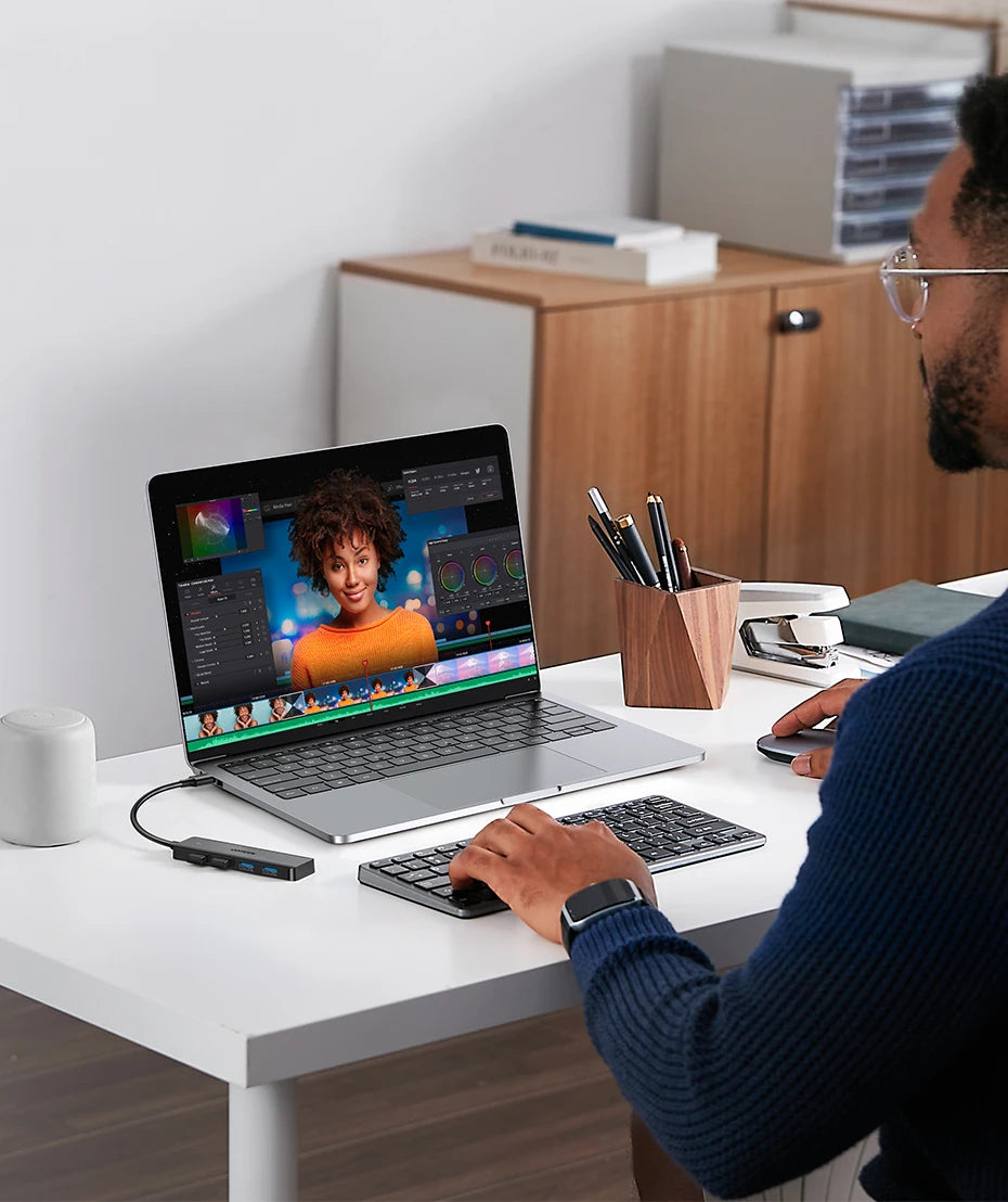 UGREEN Concentrador USB 3.0 de 4 puertos, USB HUB delgado para ratón, teclado, compatible con MacBook Pro Air Laptop, PC de escritorio, Xbox, PS5 Splitter
