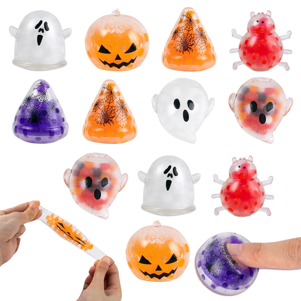 5/10 stk. Morsomme Halloween-perlekuler, klypeleker, barns triks, spøkeutstyr, Halloween-gavedekorasjon, bursdagsfestgaver for barn