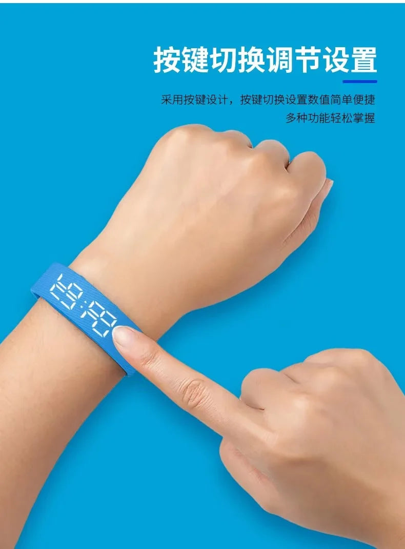 Reloj inteligente Pulsera deportiva Pulsera inteligente con despertador vibrador Pulsera podómetro para estudiantes hombres y mujeres
