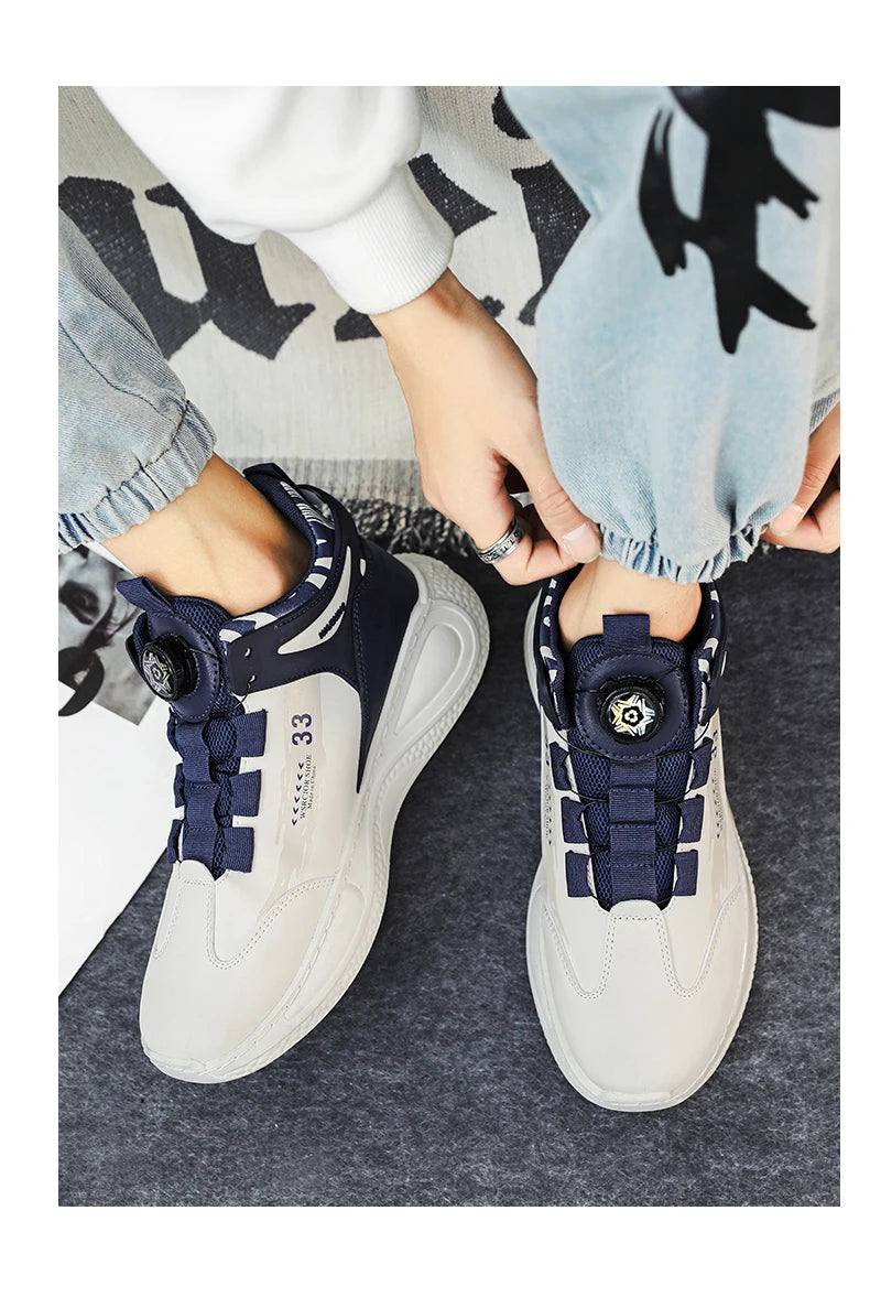 Zapatillas de Hombre con Hebilla Giratoria Cómodas Antideslizantes con Cordones Duraderas para Actividades al Aire Libre de Hombre