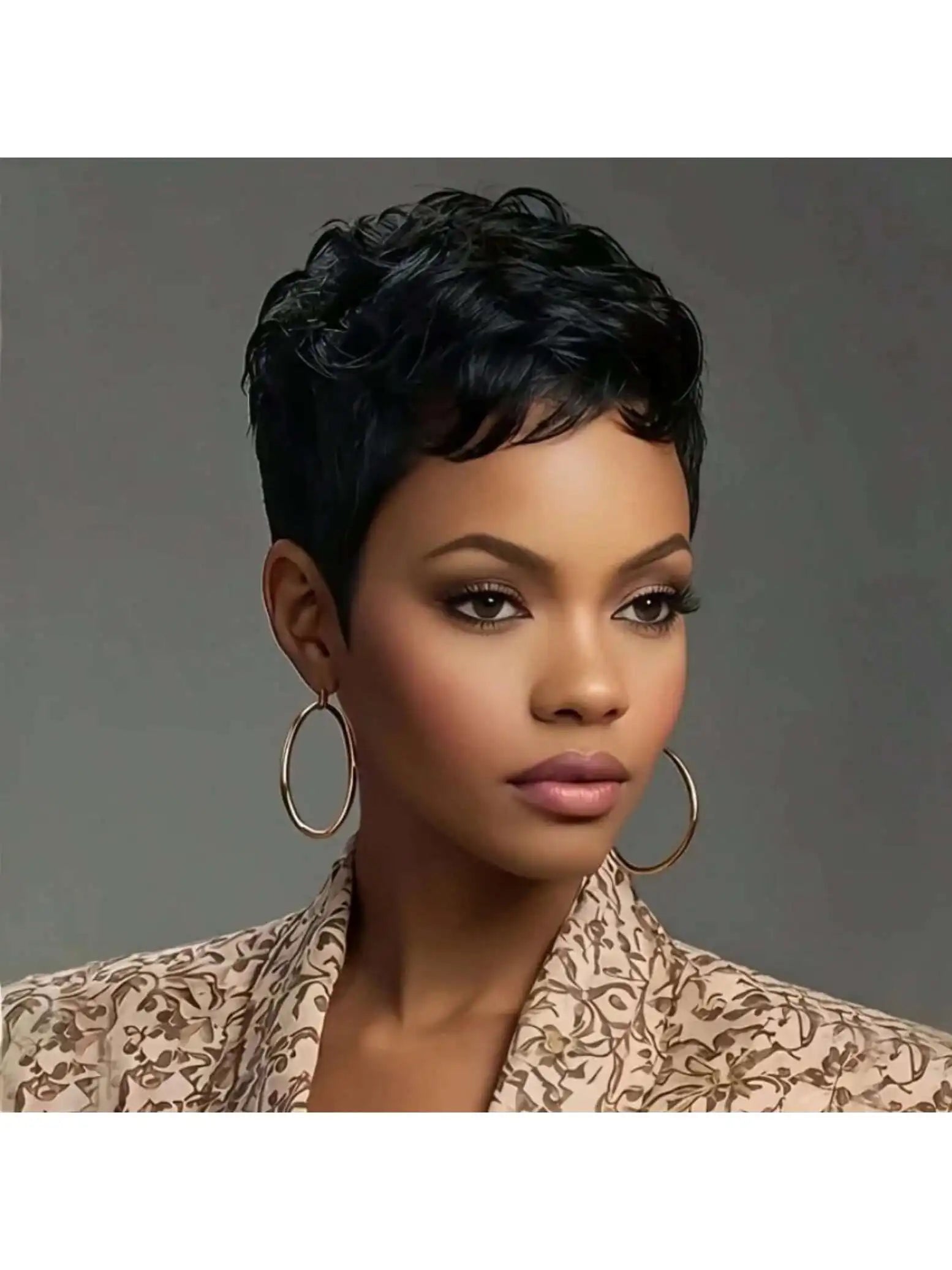 Straight Pixie Bob Wig