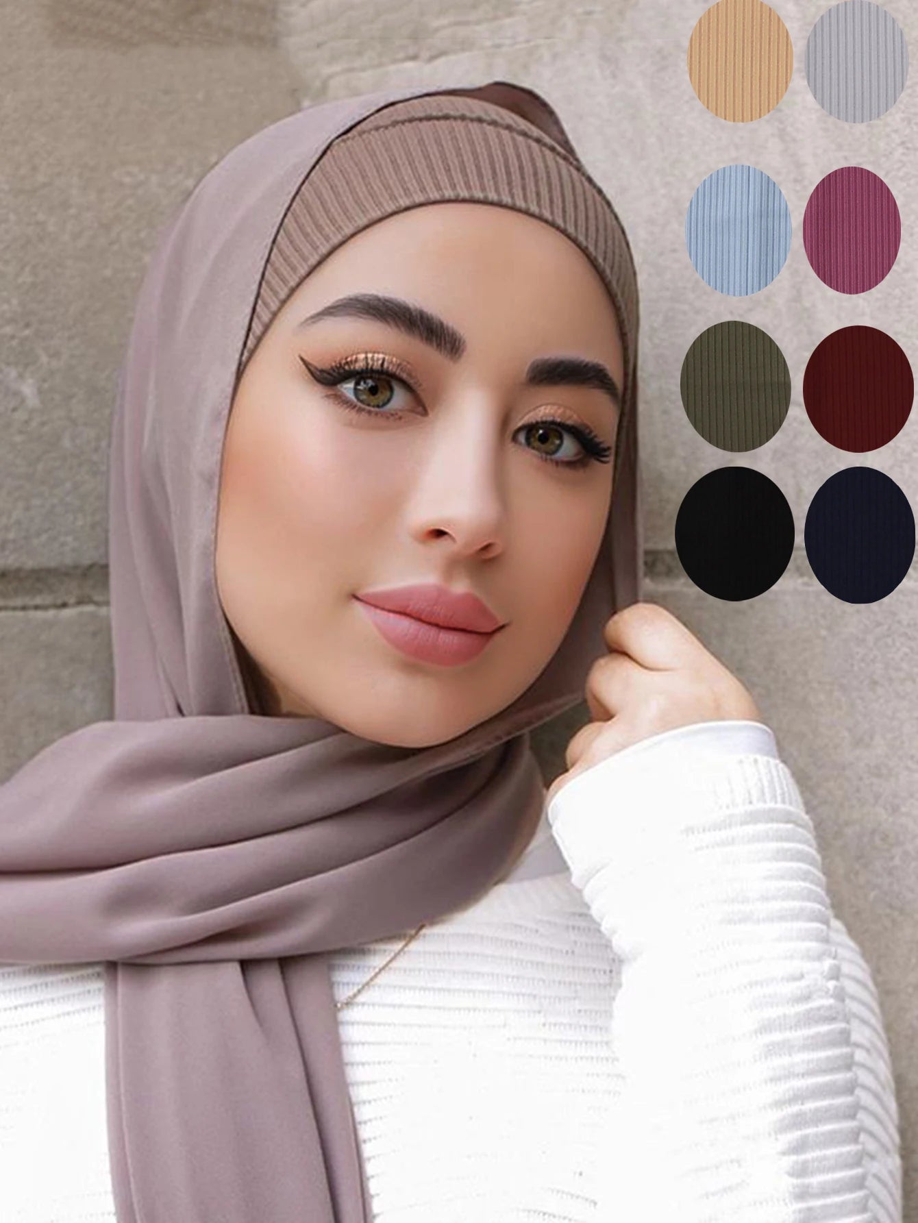 Ribbed Inner Hijab Cap