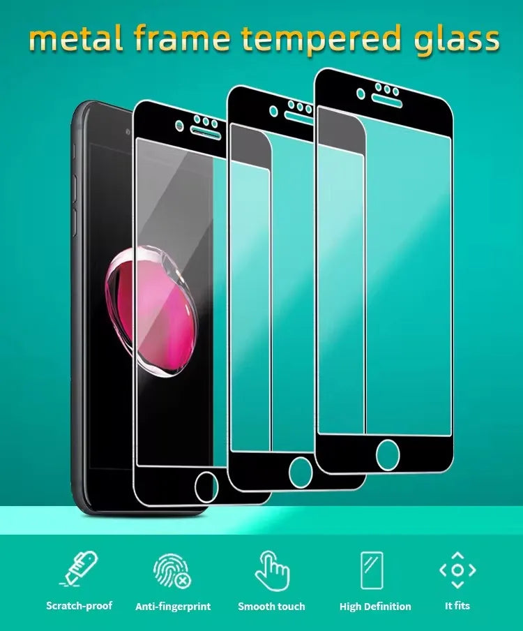 Lot de 5 films de protection d'écran en verre trempé pour iPhone 7, 8, 6, 6S Plus (SE 2020/2022)