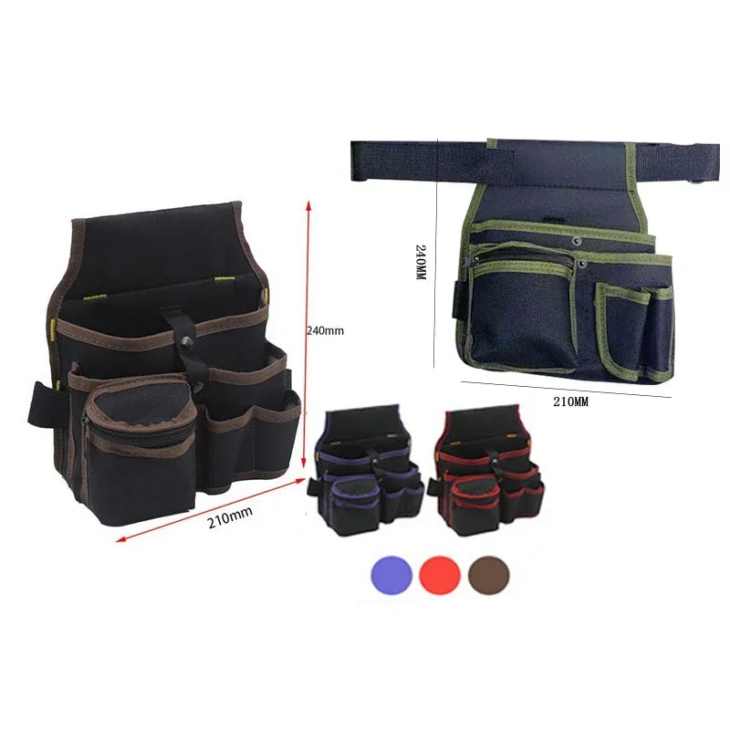 Bolso de almacenamiento de herramientas multifuncional, bolsa de cintura para electricista, kit de herramientas, taladro, bolsa de cintura, llave inglesa, destornillador, bolsas organizadoras de herramientas de ferretería