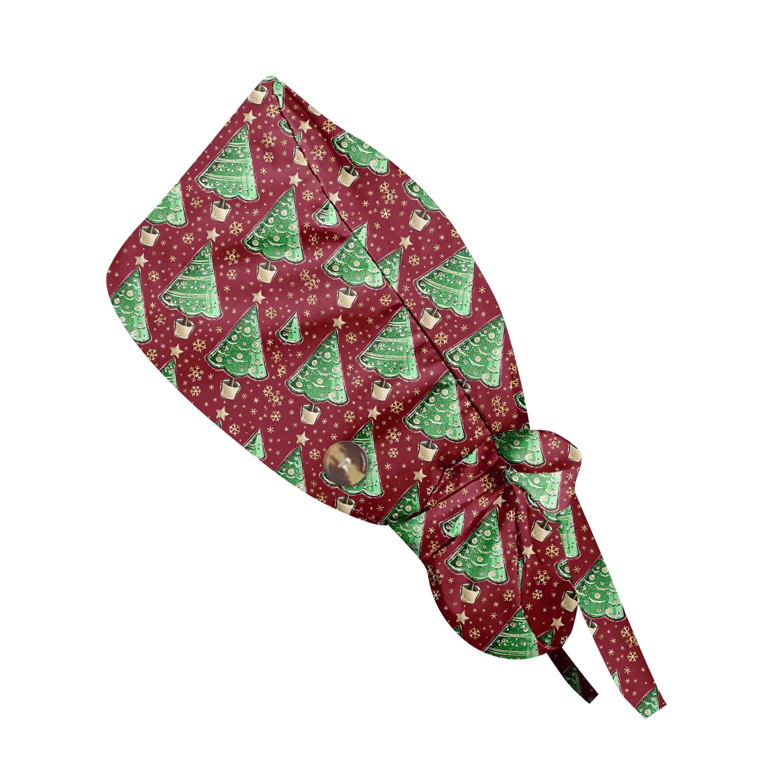 Gorro de Trabajo de Pelo Largo con Estampado Navideño a la Moda, Gorro de Trabajo Ajustable, Gorro de Enfermería para Salón de Belleza, Gorro Quirúrgico Femenino, Gorros de Enfermera
