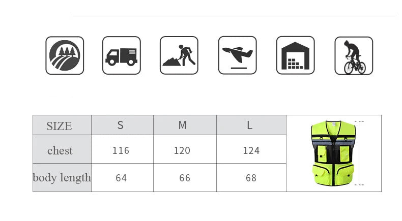 Arbeidsvest med multifunksjonelle lommer Arbeidsvest for menn Konstruksjon Byggearbeid Vester