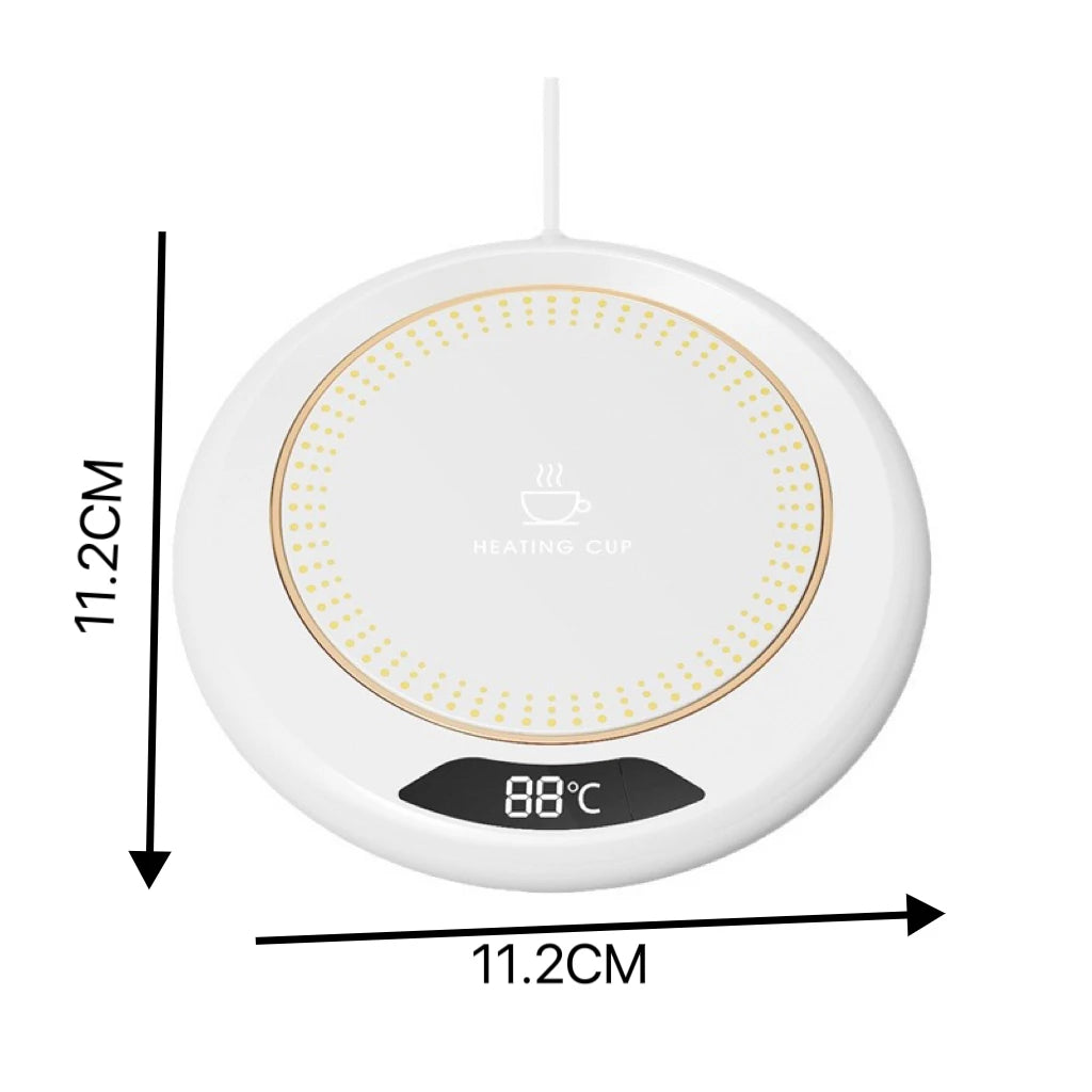 Calentador de Tazas Calentador Eléctrico de Tazas USB para Café Leche Té Almohadilla Calefactora de Agua Posavasos Termostáticos Calentador de Tazas para Hogar Oficina