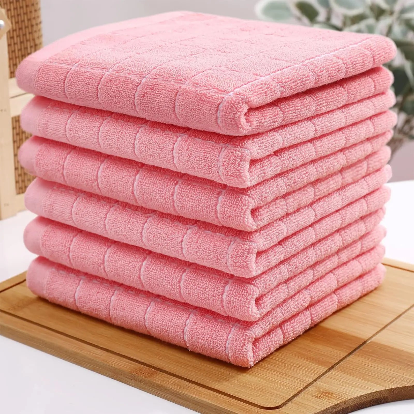 Torchons de cuisine en coton gaufré