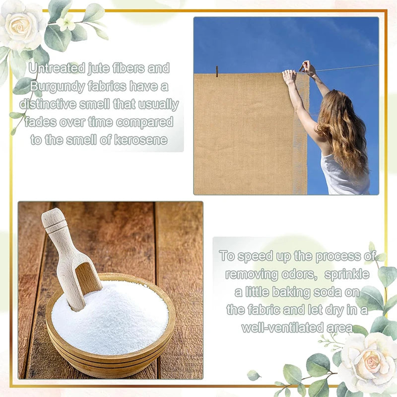 1 stk. bryllupsløper i jute, rustikk burlap-bordløper med frynsete kanter, teppe til bryllupsfest, utdrikningslagdekor