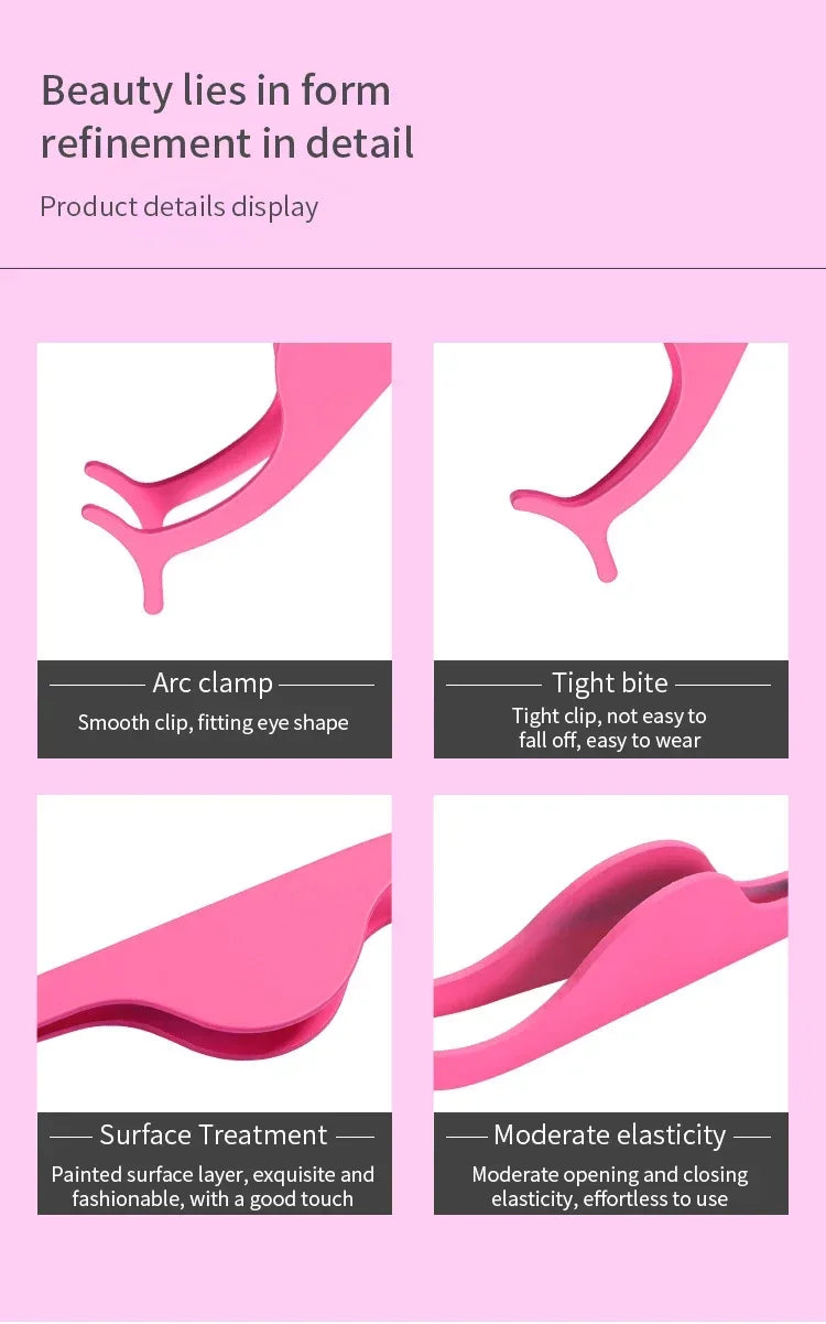 Sminkeverktøy 1 stk. falske øyevipper pinsett falske øyevippeapplikator hjelpekrøller minkøyevipper profesjonell pinsettverktøy