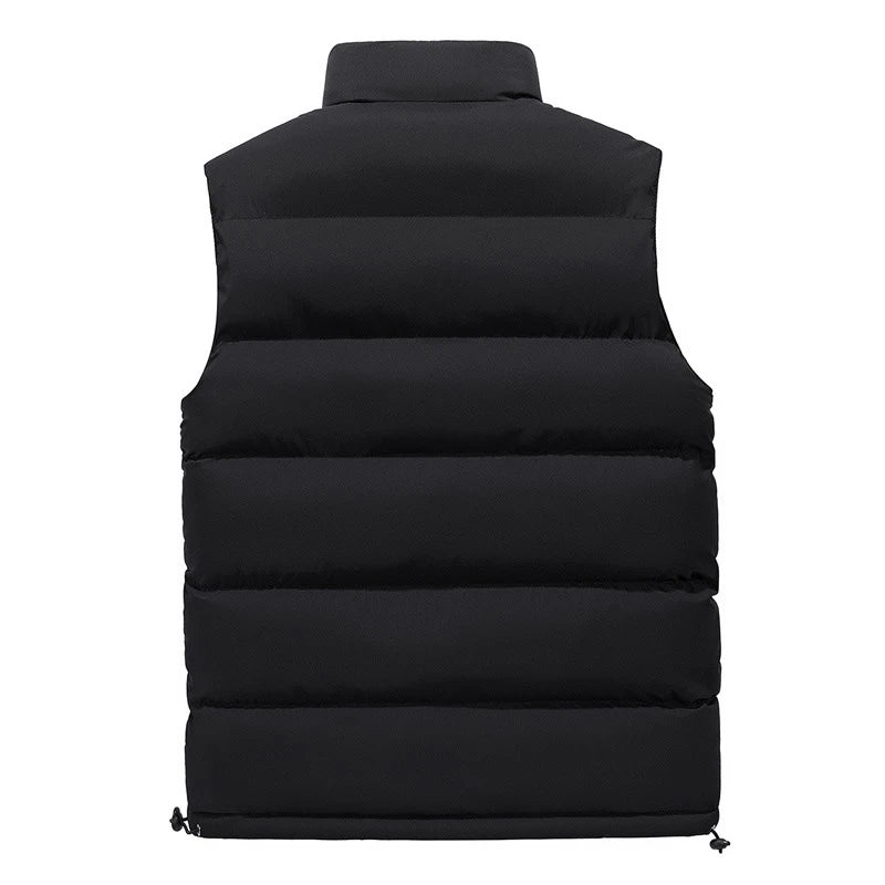 Chaleco de hombre, chaqueta de invierno, abrigo casual, chaquetas cálidas sin mangas, chaleco de moda acolchado de algodón para hombre, cortavientos para escalar al aire libre