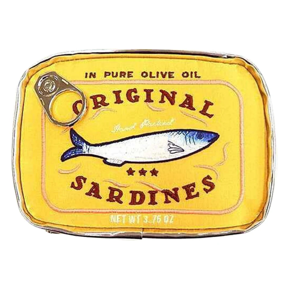 Canned Sardines Unique Cosmetic Bag Portable Toiletry Bag Fashion Zipper Women Wash Makeup Bags Man Bath Travel Bag for Vacation