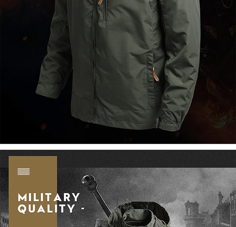 Chaqueta de invierno a la moda con capucha, chaqueta de camping y senderismo, chaqueta informal impermeable para hombre, cortavientos, ropa de abrigo para hombre
