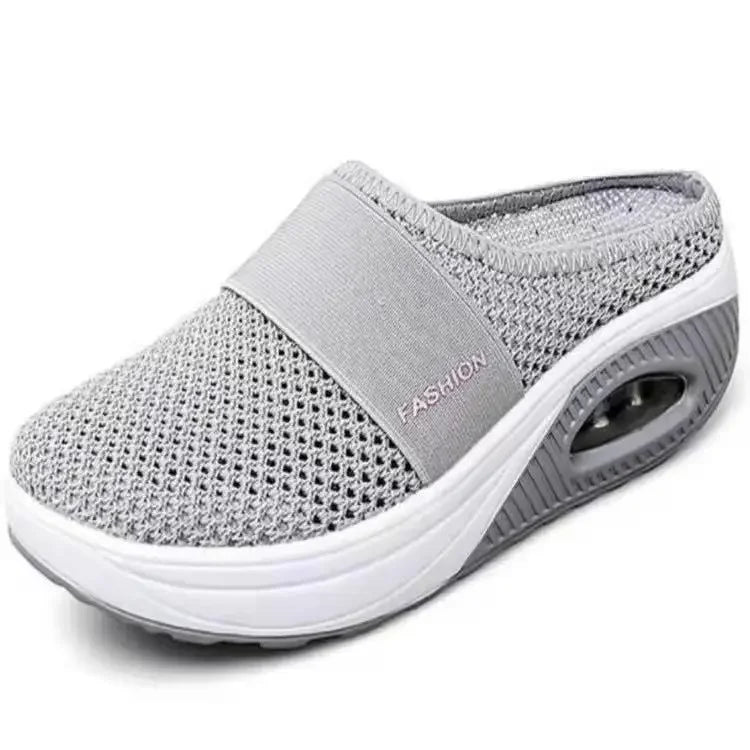 Zapatos de Caminar sin Cordones con Amortiguación para Mujer, Ortopédicos, Diabéticos, Mulas de Plataforma para Dama, Zapatillas Ligeras de Malla, Cuña, Deportivas Femeninas