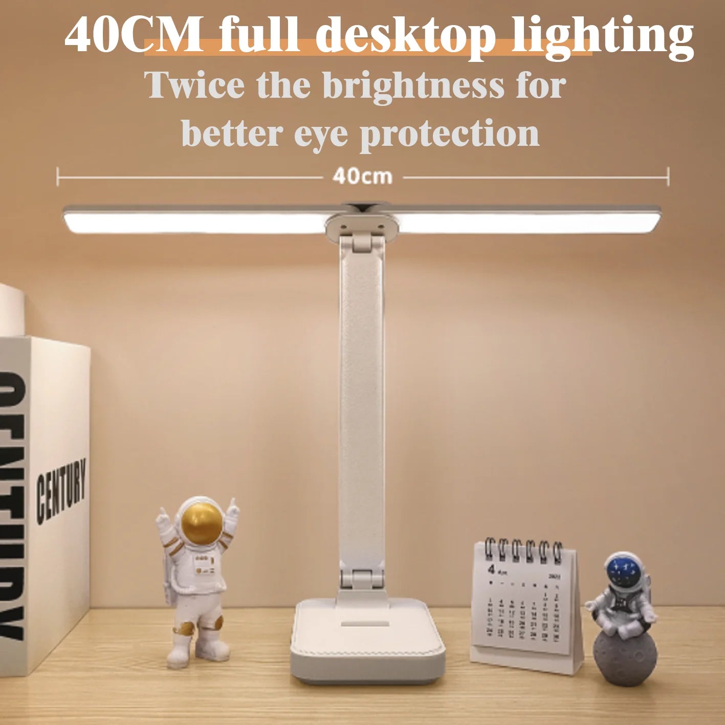 Lampe de bureau LED rechargeable par USB, 3 niveaux d'intensité, tactile, protection des yeux, pliable, idéale pour la chambre à coucher