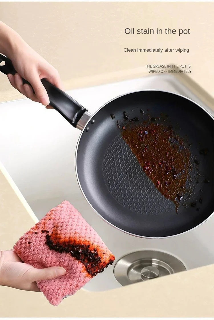 Paño de cocina Trapo de microfibra trapo de cocina paño para platos antiadherente toalla de limpieza de mesa engrosada almohadilla absorbente de limpieza para el hogar
