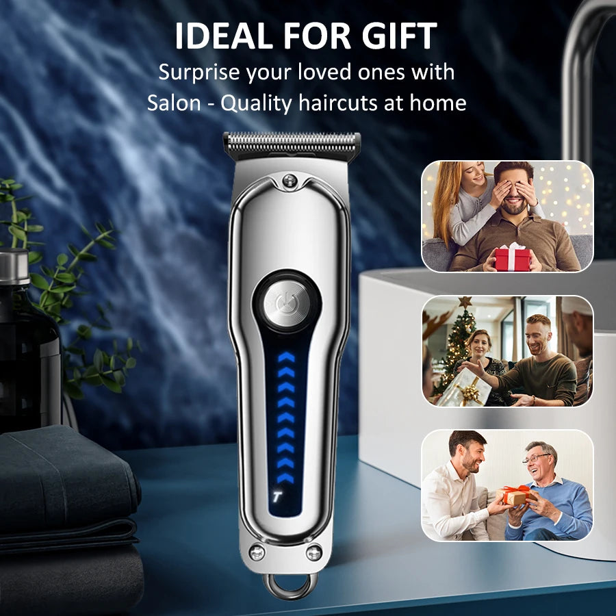 Máquina cortapelos USB recargable sin cable, máquina de corte de pelo con cuchilla en T, uso doméstico para estilizar, cortabarbas para barberos