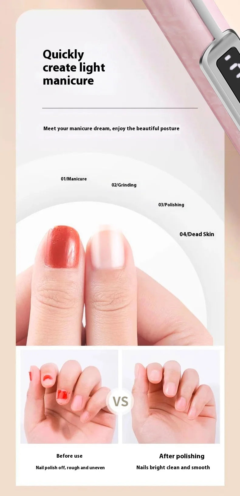 Nail art tools professional set electrical adjustment Rechargeable Electric Nail Grinder Nail Art Tools sets for Home Salon