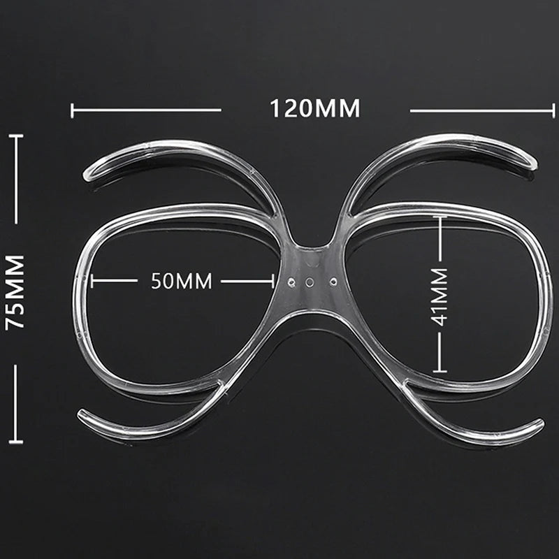 Lunettes de ski avec correction, adaptateur optique, monture universelle flexible, taille TR90, pour snowboard, moto
