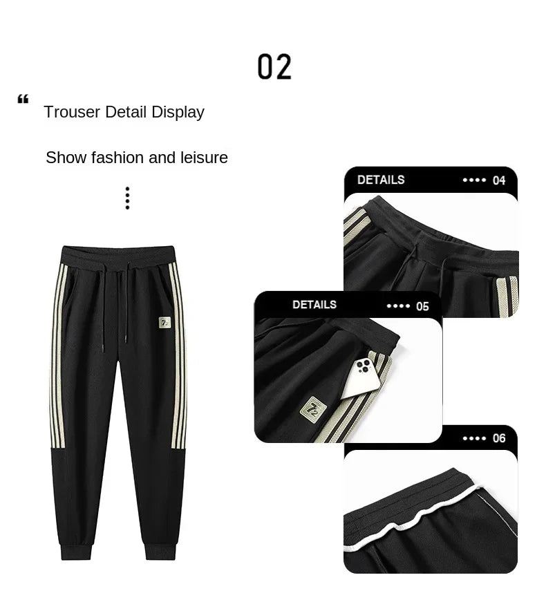 Conjunto de dos piezas de chaqueta y pantalón deportivo casual para hombre joven, transpirable y cómodo para primavera y otoño.