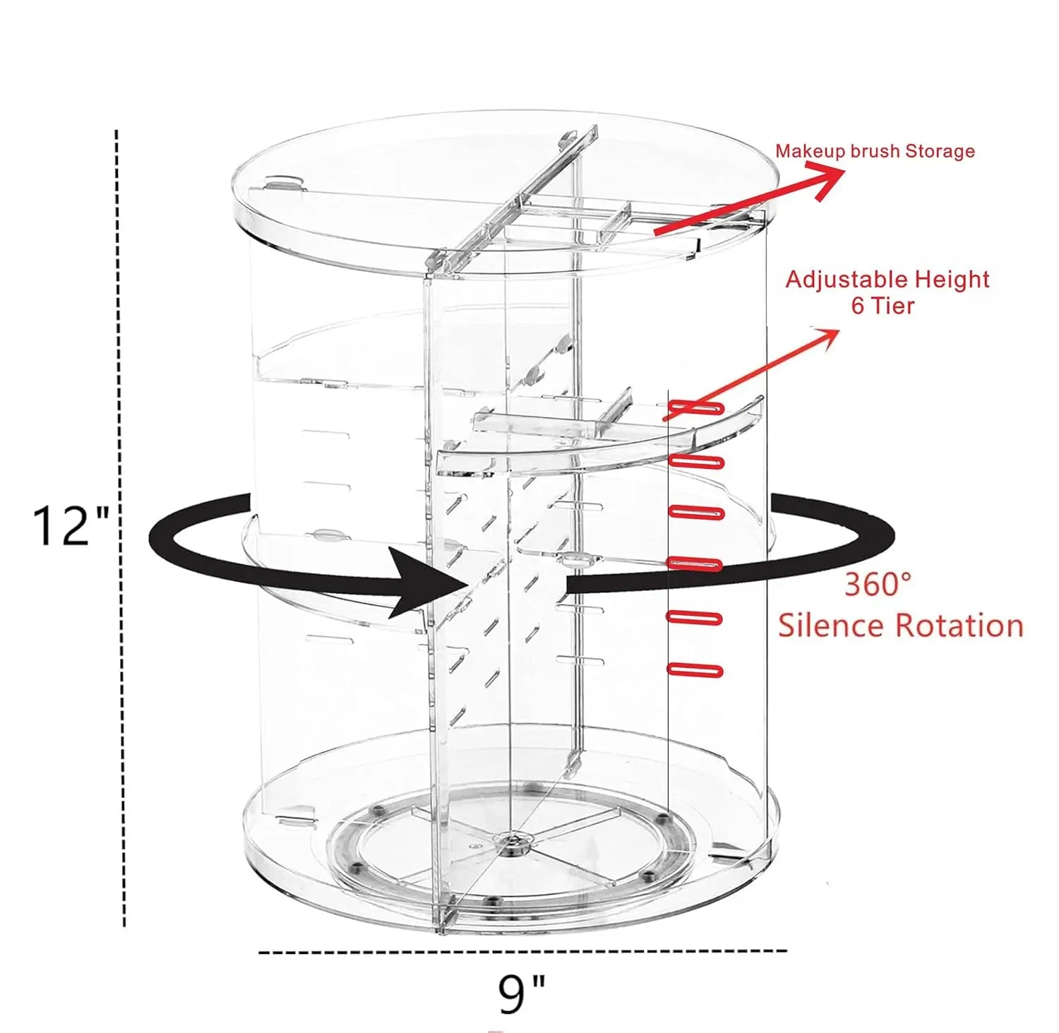 Rotating Makeup Organizer