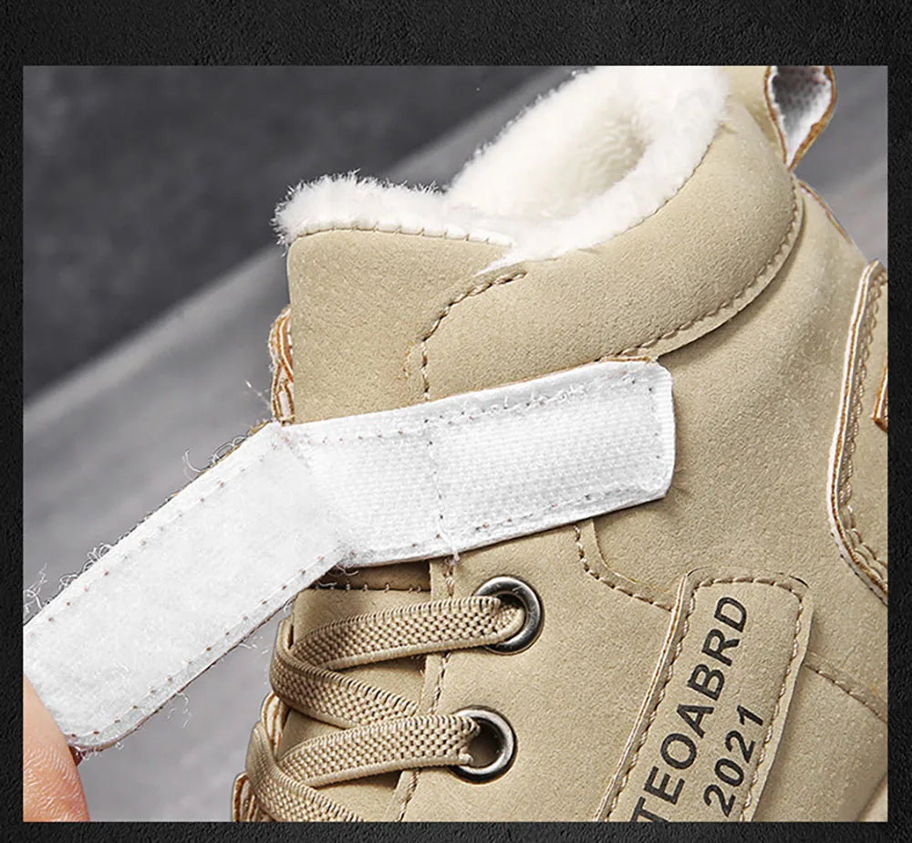 Winter Snow Boots For Children rend Fashion Plush Cotton Shoes Thick Warm Teenager Faux Fur Boots For Kids